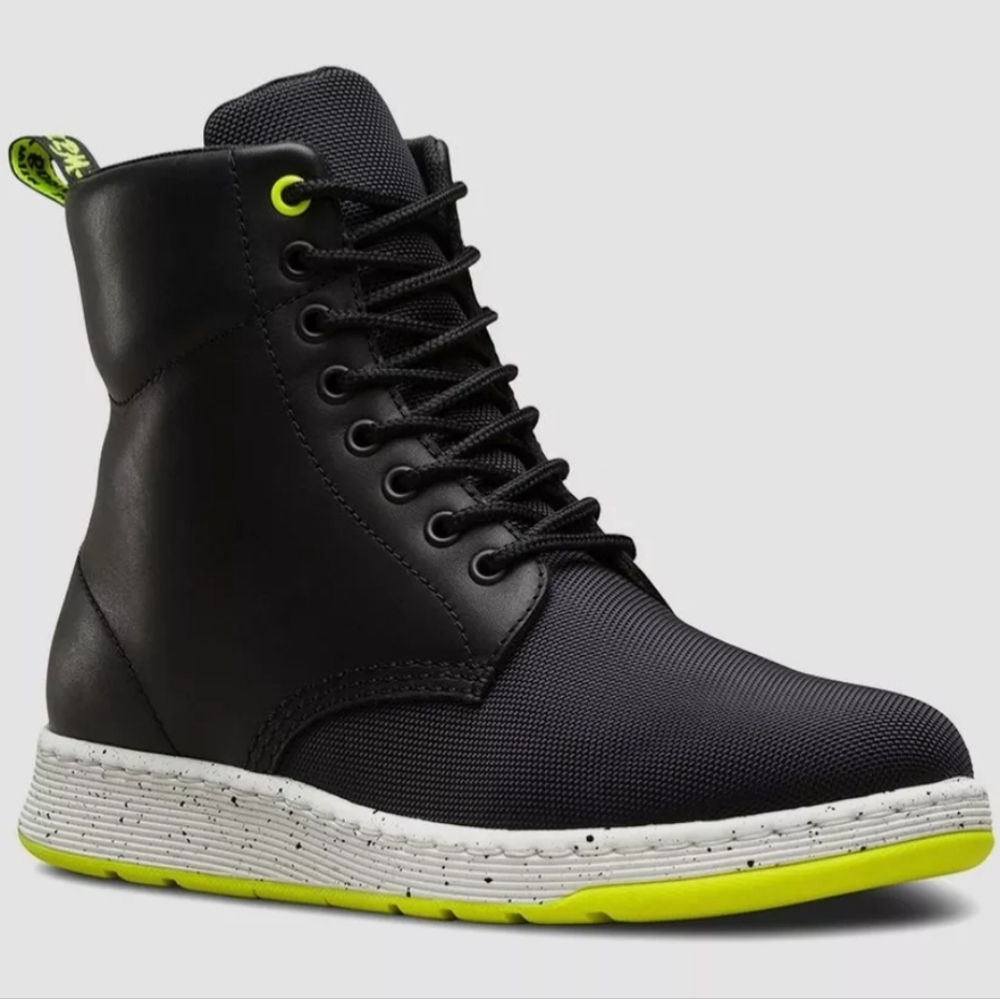Doc Martens RIGAL CORDURA black Neon Yellow Size 9 Mens